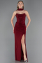 Abschlusskleid Lang Weinrot ABU6657