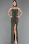 Abschlusskleid Lang Khaki ABU6657