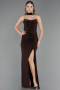 Abschlusskleid Lang Braun ABU6657