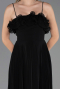 Abschlusskleid Lang Chiffon Schwarz ABU4866