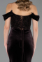Abendkleid Lang Samt Braun ABU6664