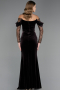 Abendkleid Lang Samt Braun ABU6668