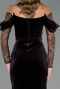 Abendkleid Lang Samt Braun ABU6668