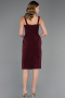 Abendkleid Midi Weinrot ABK2688