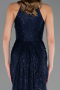 Abendkleid Lang Spitze Marineblau ABU6084