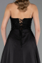Abendkleid Lang Perlenbesetzt Schwarz ABU6673