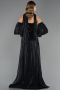 Abendkleid Lang Chiffon Schwarz ABU6533