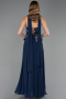 Abendkleid Lang Chiffon Marineblau ABU6665