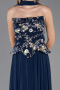 Abendkleid Lang Chiffon Marineblau ABU6665