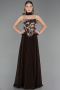 Abendkleid Lang Chiffon Braun ABU6665