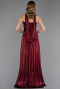 Abschlusskleid Lang Chiffon Weinrot ABU6666