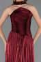 Abschlusskleid Lang Chiffon Weinrot ABU6666