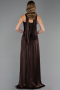 Abschlusskleid Lang Chiffon Braun ABU6666