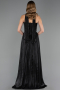 Abschlusskleid Lang Chiffon Schwarz ABU6666