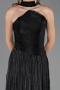 Abschlusskleid Lang Chiffon Schwarz ABU6666
