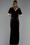 Langes Abendkleid aus Samt in Übergröße Lang Samt Braun ABU4317