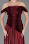 Abschlusskleid Lang Chiffon Weinrot ABU6674