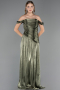 Abendkleid in Übergröße Lang Chiffon Khaki ABU6685