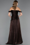 Abschlusskleid Lang Chiffon Braun ABU6674