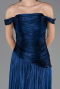 Abendkleid in Übergröße Lang Chiffon Marineblau ABU6685