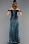 Abschlusskleid Lang Chiffon Petrolgrün ABU6674