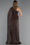 Abendkleid Lang Chiffon Braun ABU6675