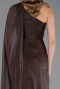 Abendkleid Lang Chiffon Braun ABU6675