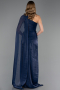 Abendkleid Lang Chiffon Marineblau ABU6675