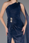 Abendkleid Lang Chiffon Marineblau ABU6675