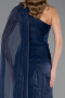 Abendkleid Lang Chiffon Marineblau ABU6675