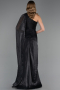 Abendkleid Lang Chiffon Schwarz ABU6675