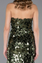 Abendkleid Lang Schuppig Khaki ABU6676