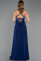 Abschlusskleid Lang Chiffon Marineblau ABU6677