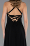 Abschlusskleid Lang Chiffon Schwarz ABU6677
