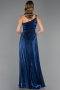 Abschlusskleid Lang Chiffon Marineblau ABU6678