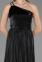 Abschlusskleid Lang Chiffon Schwarz ABU6678