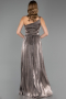 Abschlusskleid Lang Chiffon Nerzbraun ABU6678