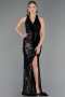 Abendkleid Lang Schwarz ABU6680