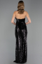 Abendkleid Lang Schwarz ABU6680