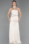 Abendkleid Lang Chiffon Beige ABU6681