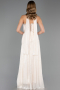 Abendkleid Lang Chiffon Beige ABU6681