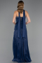 Abendkleid Lang Chiffon Marineblau ABU6681