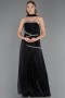 Abendkleid Lang Chiffon Schwarz ABU6681