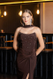 Abschlusskleid Lang Braun ABU6657