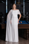 Standesamtkleid Lang Chiffon Weiß ABU5418