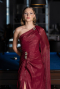 Abendkleid Lang Chiffon Weinrot ABU6675