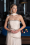Abendkleid Lang Chiffon Beige ABU6681