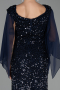 Abendkleid in Übergröße Lang Marineblau ABU6687