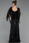 Abendkleid in Übergröße Lang Schwarz ABU6687