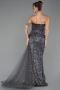Abendkleid Lang Anthrazit ABU4772